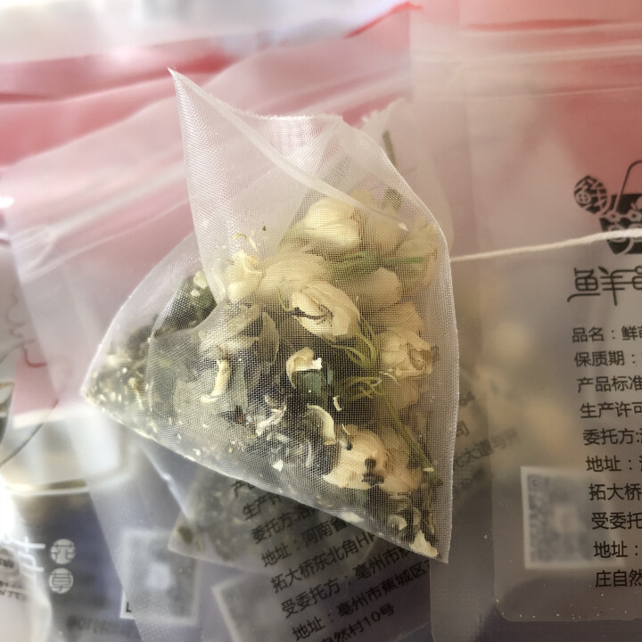 鲜萌花草茶 桂花乌龙茶桂花龙井菊花龙井薄荷茉莉绿茶胖大海茉莉花降火清口气润喉提神 三角茶包组合养生茶 逆夏—薄荷茉莉绿茶怎么样，好用吗，口碑，心得，评价，试用报,第3张