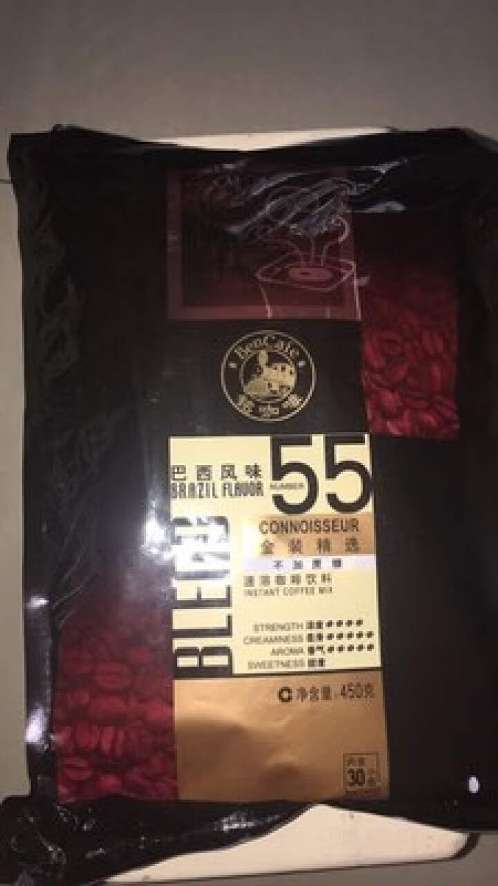 【汕头馆】铭（ben）铭咖啡 速溶咖啡二合一 新加坡速溶咖啡粉30杯装 巴西风味（不加蔗糖）450g怎么样，好用吗，口碑，心得，评价，试用报告,第2张