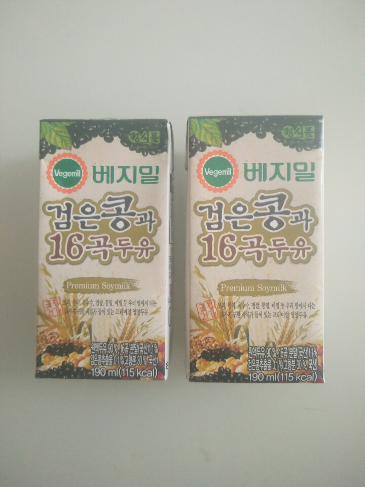 【韩国进口】倍吉美尔16谷物黑豆豆奶营养豆乳 190ml*2（体验装）怎么样，好用吗，口碑，心得，评价，试用报告,第2张