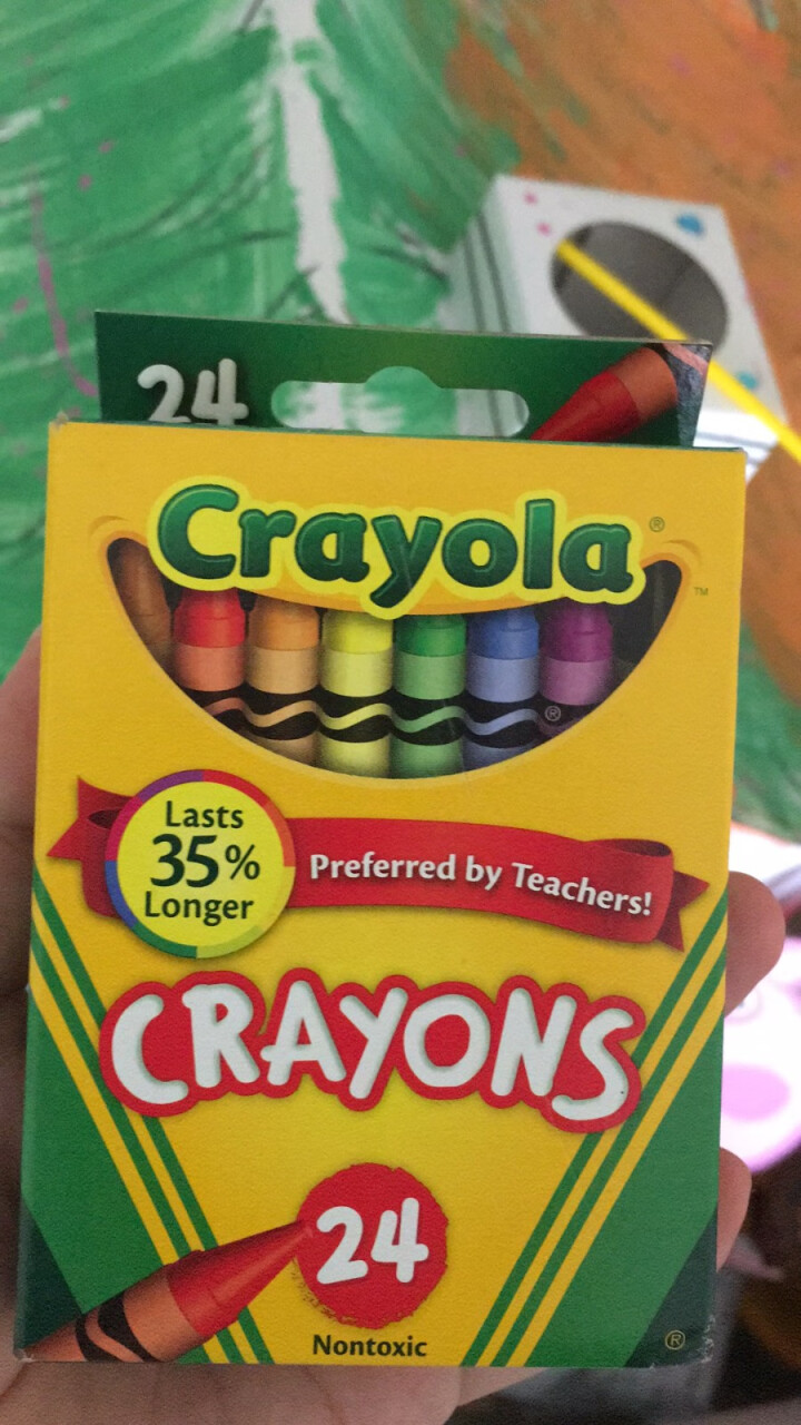 美国绘儿乐Crayola 儿童绘画 画笔工具 彩色蜡笔套装 学生绘画练习 24色标准蜡笔52,第2张