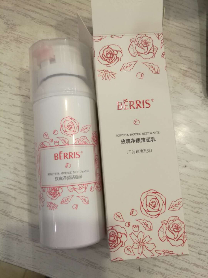 贝瑞滋（BERRIS）孕妇洗面奶玫瑰净颜洁面慕斯深层清洁补水孕妇专用洁面乳150g怎么样，好用吗，口碑，心得，评价，试用报告,第2张