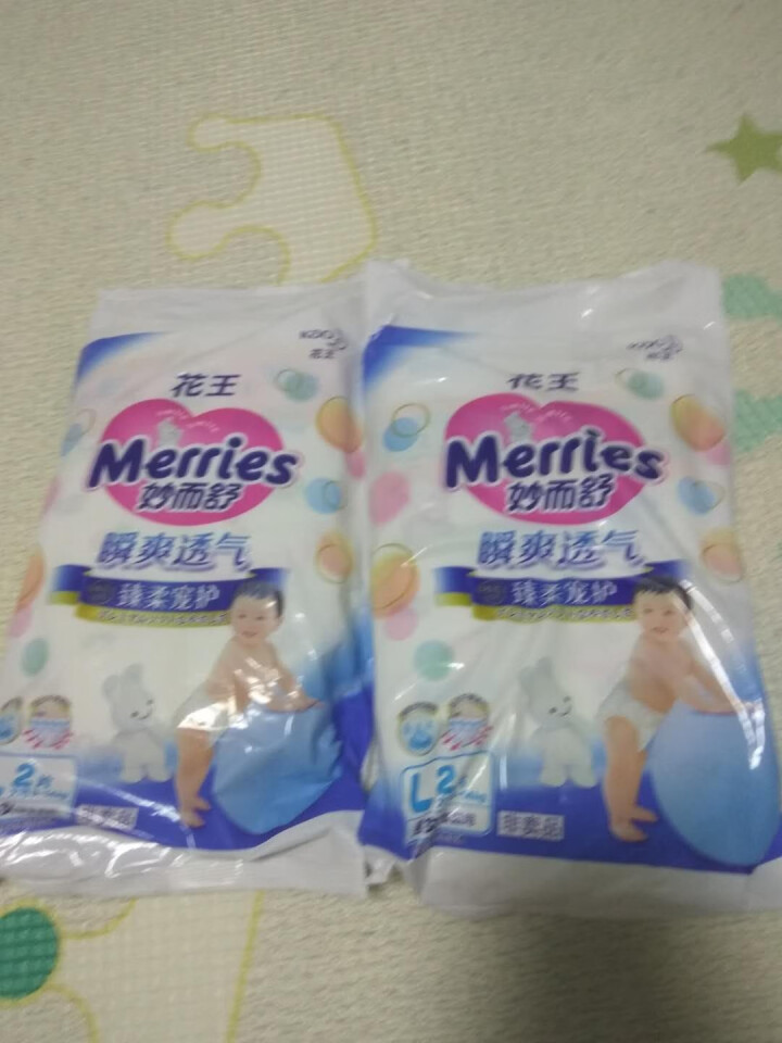 花王（Merris）【旗舰店】妙而舒瞬爽透气婴儿纸尿裤大号尿不湿试用装L码2片装,第2张