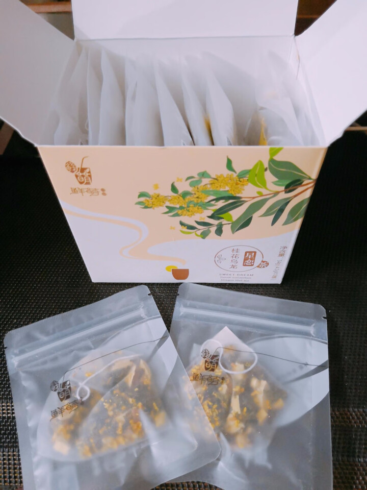 鲜萌花草茶 星恋桂花乌龙花茶 花草茶独立三角茶包 安溪铁观音桂花浓香组合茶 冷泡茶包养生茶12袋/盒怎么样，好用吗，口碑，心得，评价，试用报告,第3张