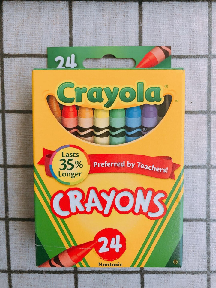 美国绘儿乐Crayola 儿童绘画 画笔工具 彩色蜡笔套装 学生绘画练习 24色标准蜡笔52,第2张