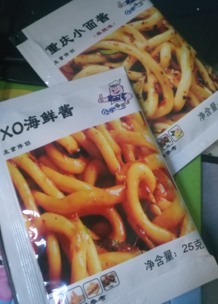 小肥拌饭25g*20袋XO海鲜酱重庆小面酱拌面酱料包小包装香辣麻辣味袋装 25g重庆小面+XO海鲜酱各一袋怎么样，好用吗，口碑，心得，评价，试用报告,第4张