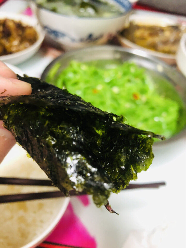 韩国进口 天晓海女海苔紫菜 儿童即食海苔脆片休闲零食大片装25g 竹盐味怎么样，好用吗，口碑，心得，评价，试用报告,第5张