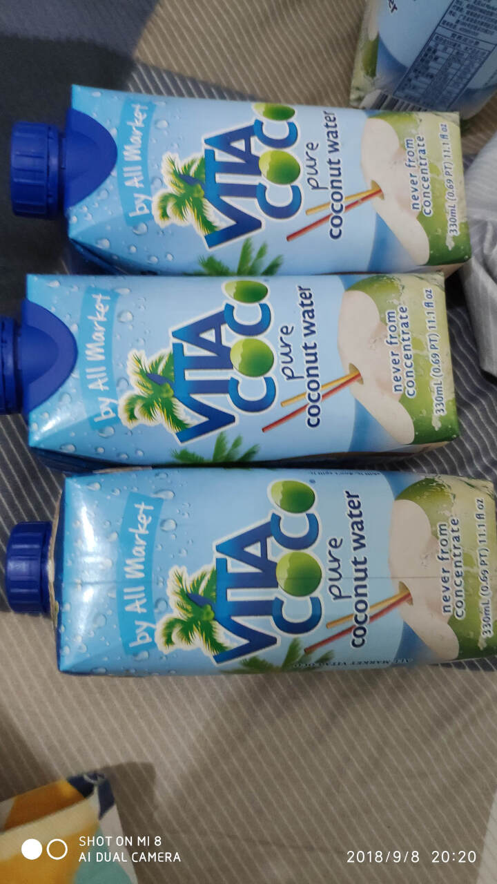 唯他可可（Vita Coco）天然椰子水进口NFC果汁饮料330ml*4瓶怎么样，好用吗，口碑，心得，评价，试用报告,第3张