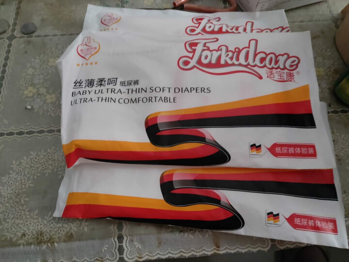 适宝康·Forkidcare 丝薄柔呵纸尿裤试用装M码*3片 适合6,第2张