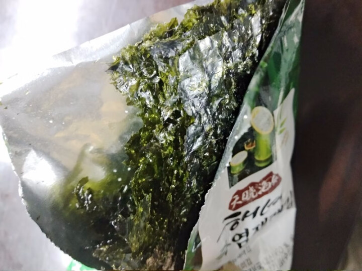 韩国进口 天晓海女海苔紫菜 儿童即食海苔脆片休闲零食大片装25g 竹盐味怎么样，好用吗，口碑，心得，评价，试用报告,第4张