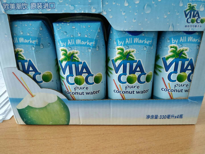 唯他可可（Vita Coco）天然椰子水进口NFC果汁饮料330ml*4瓶怎么样，好用吗，口碑，心得，评价，试用报告,第3张