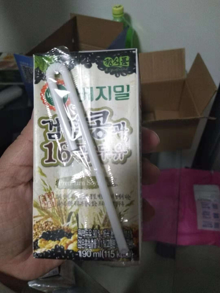 韩国进口 倍吉美尔16谷物黑豆豆奶营养豆乳 190ml*2（体验装）怎么样，好用吗，口碑，心得，评价，试用报告,第4张