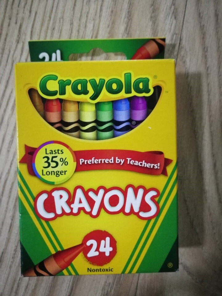 美国绘儿乐Crayola 儿童绘画 画笔工具 彩色蜡笔套装 学生绘画练习 24色标准蜡笔52,第3张