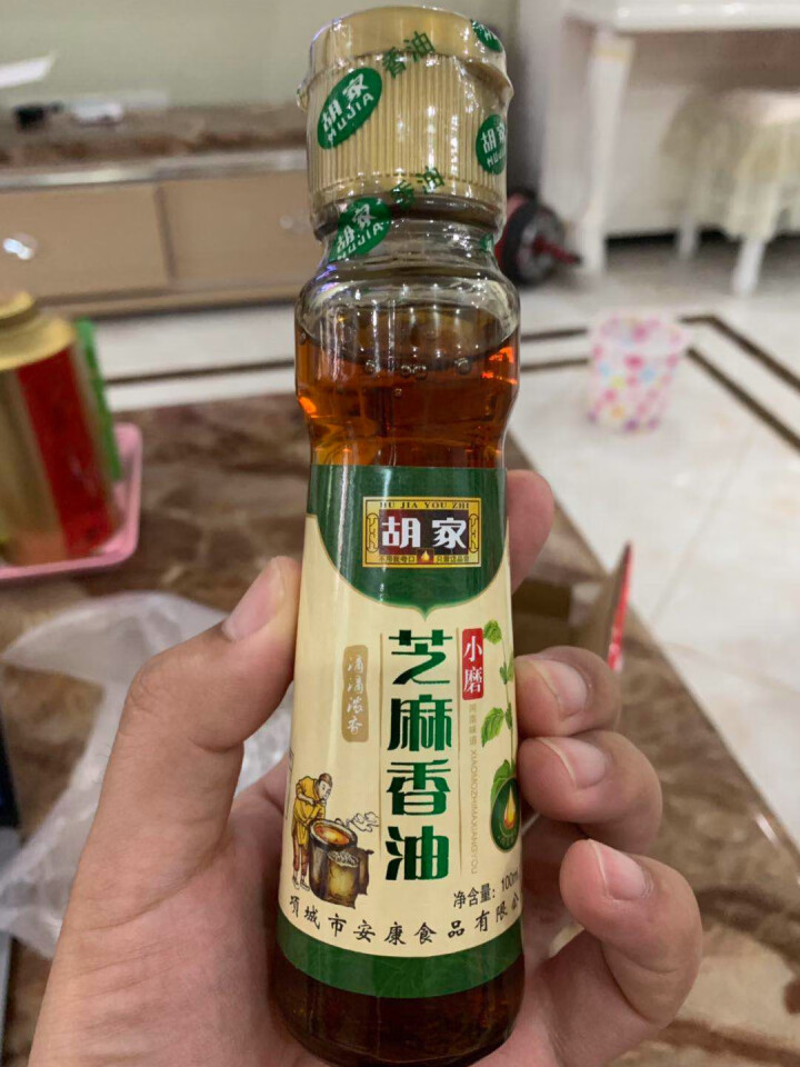 胡家 小磨芝麻香油 周口项城传统芝麻油  月子油 凉拌调味烹饪火锅 食用油 100ml*1瓶怎么样，好用吗，口碑，心得，评价，试用报告,第3张