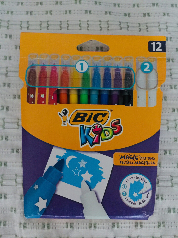 BIC  Kids 比克儿童魔法可擦水彩笔（10色+2支可擦笔）进口文具 儿童学生绘画画画水彩笔怎么样，好用吗，口碑，心得，评价，试用报告,第2张