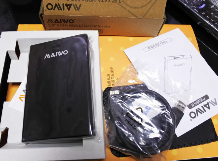 麦沃（MAIWO）硬盘盒USB3.0电脑外置机械固态免工具硬盘盒子 2.5硬盘盒3秒拆装/USB3.0,第2张