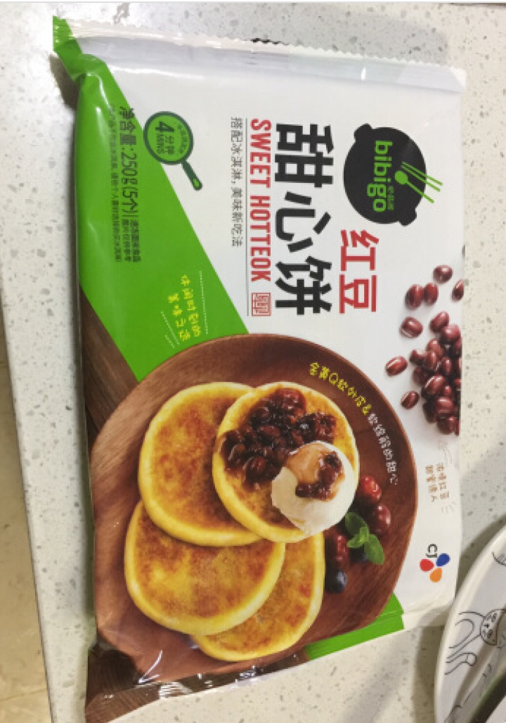 必品阁（bibigo）红豆甜心饼250g（5只装、速冻食品、早餐食材）怎么样，好用吗，口碑，心得，评价，试用报告,第3张