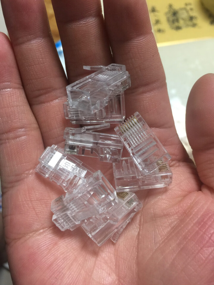 安普唐（AMPTAAN）超五类水晶头 RJ45屏蔽Cat5e电脑网线8P8C网络宽带连接头纯铜镀金 超五类非屏蔽 15U镀金 30个/袋怎么样，好用吗，口碑，心,第4张