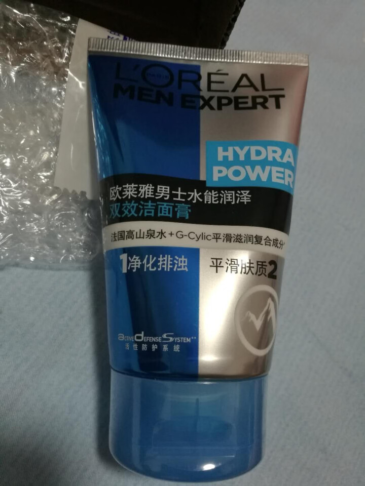 欧莱雅（LOREAL） 男士火山岩控油清痘洁面膏 洁面乳清洁毛孔去黑头洗面奶净彻毛孔抗痘去痘 男士护肤水能润泽双效洁面膏100nl怎么样，好用吗，口碑，心得，评,第3张