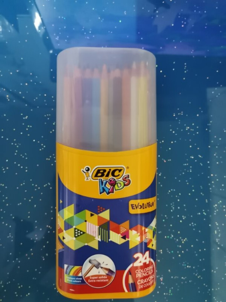 BIC Kids 比克儿童Evolution环保无木彩色铅笔（24色）法国进口文具 儿童学生绘画彩铅 环保彩铅24色怎么样，好用吗，口碑，心得，评价，试用报告,第2张