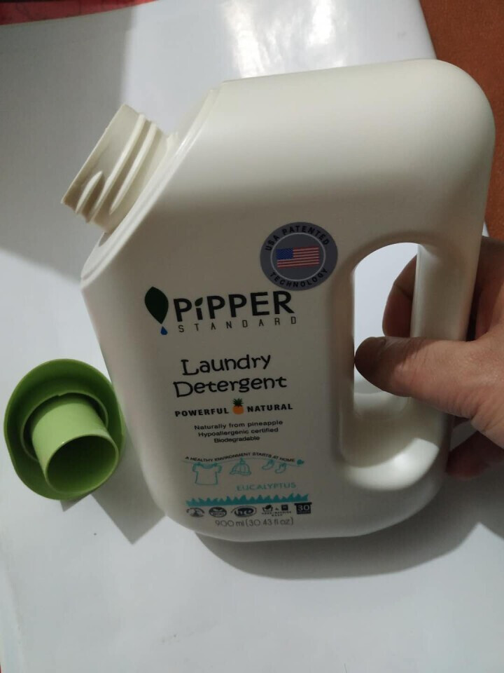 PIPPER 洗衣液 900ml 婴儿洗衣液 母婴幼儿 全家适用 植物酵素 尤加利香型怎么样，好用吗，口碑，心得，评价，试用报告,第4张