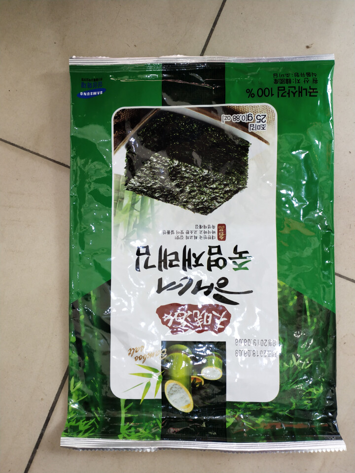 韩国进口 天晓海女海苔紫菜 儿童即食海苔脆片休闲零食大片装25g 竹盐味怎么样，好用吗，口碑，心得，评价，试用报告,第4张