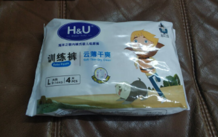 H&U（HU）爱趣优 拉拉裤 海洋之歌云薄干爽透气训练裤 婴儿尿不湿 男女宝宝通用纸尿裤 试用装L4片怎么样，好用吗，口碑，心得，评价，试用报告,第2张