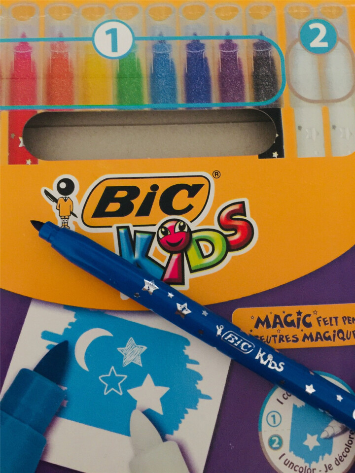 BIC  Kids 比克儿童魔法可擦水彩笔（10色+2支可擦笔）进口文具 儿童学生绘画画画水彩笔怎么样，好用吗，口碑，心得，评价，试用报告,第5张