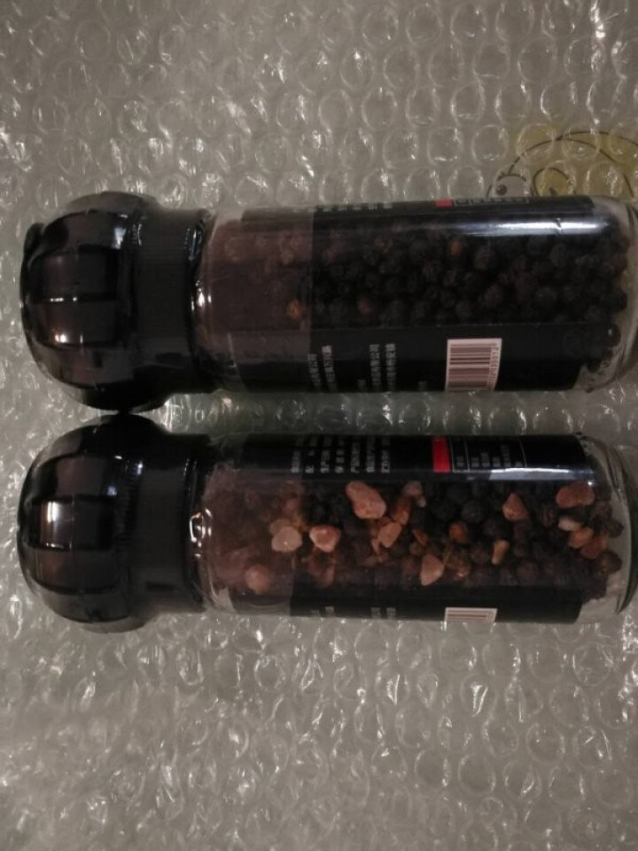 姜老大海盐玫瑰盐黑胡椒粒120g 研磨器2瓶组合西餐牛排调味料健身低卡黑胡椒粉撒料怎么样，好用吗，口碑，心得，评价，试用报告,第4张