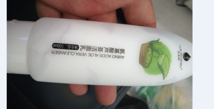 青春雨（YOUTH RAIN）氨基酸芦荟洁面乳100ml 洗面奶男女通用 保湿补水 控油祛痘深层清洁 1支装怎么样，好用吗，口碑，心得，评价，试用报告,第3张