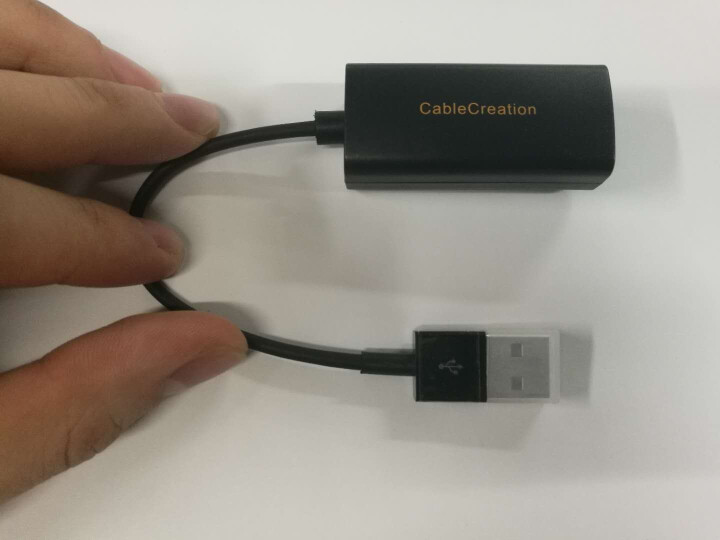 CABLE CREATION USB2.0百兆有线网卡 以太网转换器 小米盒子台式机网卡转接线 黑色（ABS） 0.1米怎么样，好用吗，口碑，心得，评价，试用报,第3张