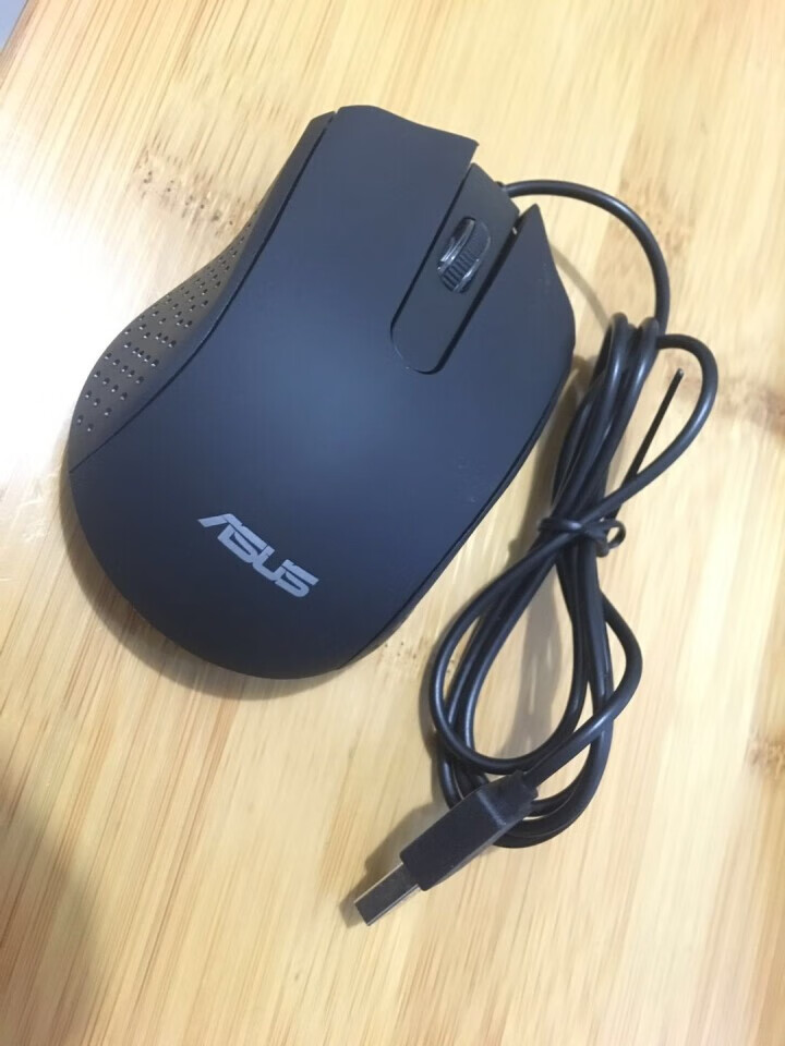 华硕（ASUS） 有线USB鼠标 笔记本台式电脑通用家用鼠标黑色 AE,第4张