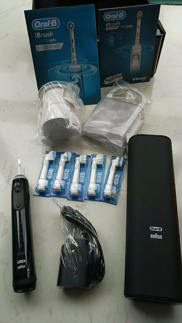 博朗 欧乐B（Oralb）电动牙刷 成人3D声波震动牙刷（自带刷头*5+充电旅行盒）黑色 iBrush9000 Plus怎么样，好用吗，口碑，心得，评价，试用报,第4张