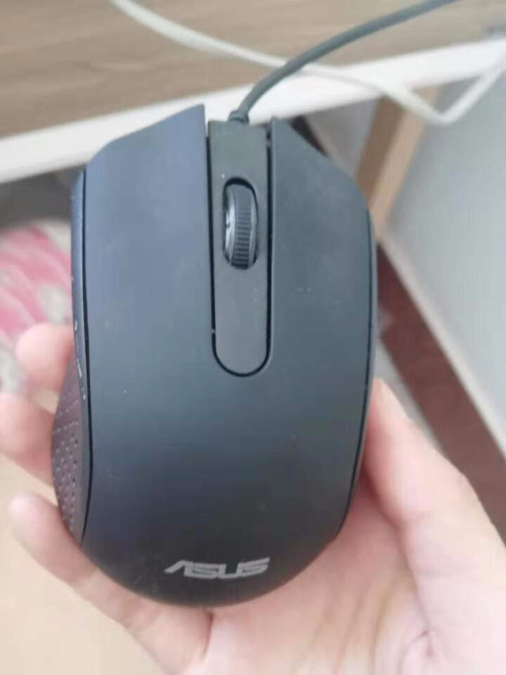 华硕（ASUS） 有线USB鼠标 笔记本台式电脑通用家用鼠标黑色 AE,第3张