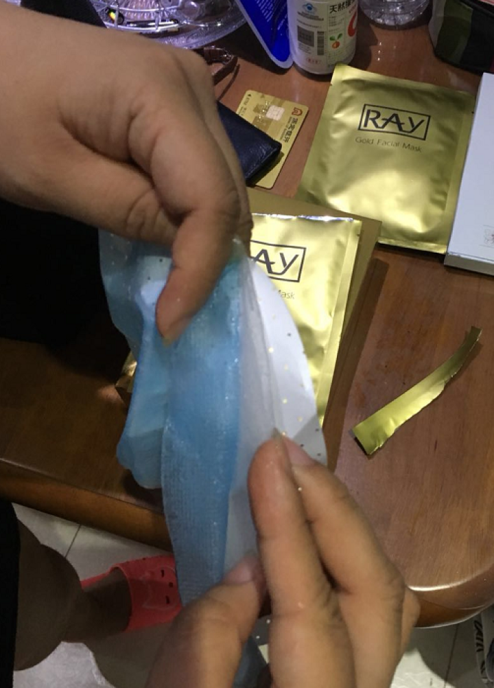 妆蕾RAY补水面膜 金色2盒（RAY蚕丝面膜 泰国进口 补水保湿 收缩毛孔 提亮肤色）怎么样，好用吗，口碑，心得，评价，试用报告,第4张