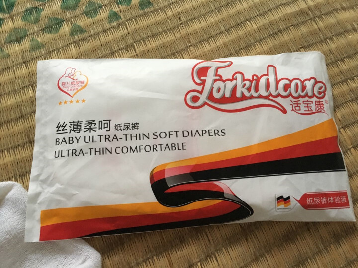 适宝康·Forkidcare 丝薄柔呵纸尿裤试用装M码*3片 适合6,第2张