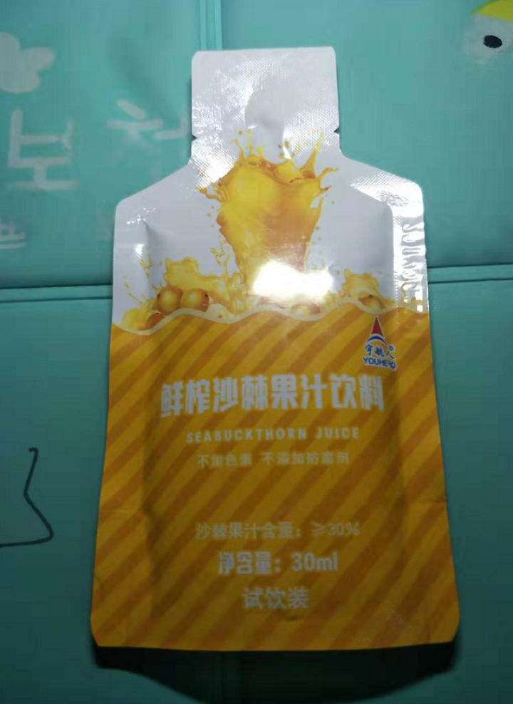 宇航人 鲜榨沙棘果汁饮料一口爽果蔬汁儿童迷你试饮装 30ml*10袋怎么样，好用吗，口碑，心得，评价，试用报告,第2张