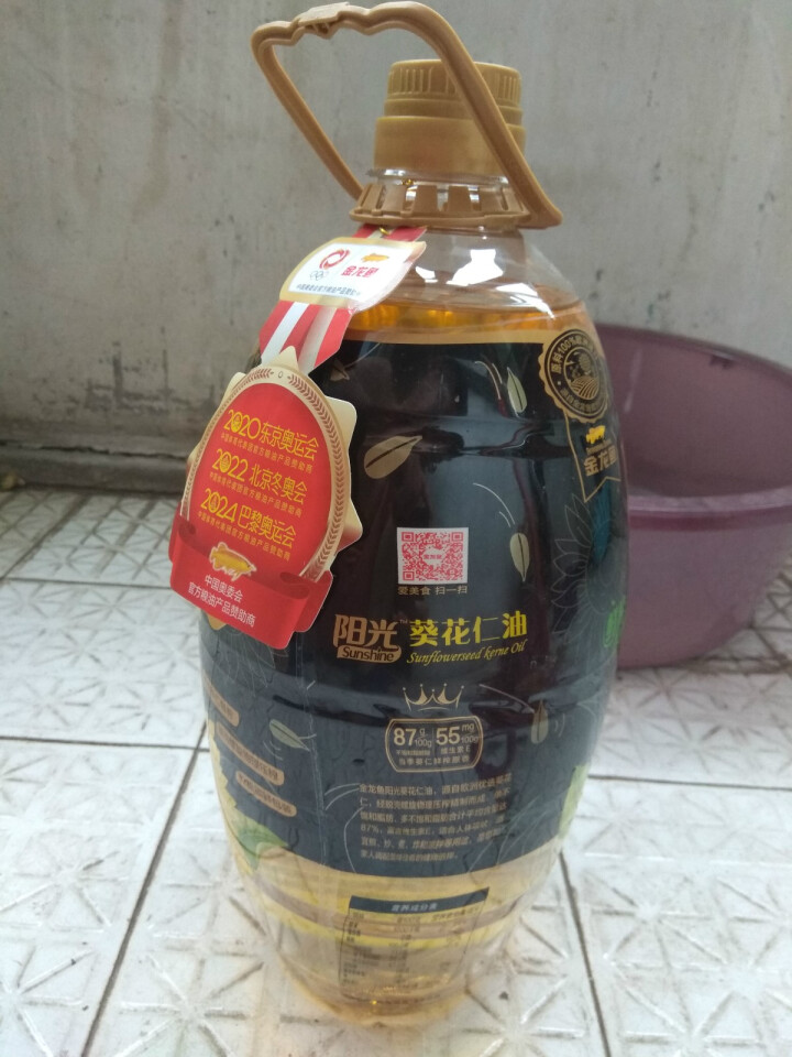 金龙鱼 食用油 阳光鲜榨原香葵花仁油5L怎么样，好用吗，口碑，心得，评价，试用报告,第4张