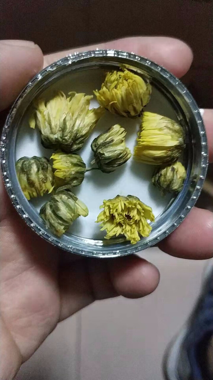 菊花茶 桐乡杭白菊胎菊花草茶茶叶 去火明目胎菊30克 搭特级枸杞金银花降肝火去火茶叶凉茶 胎菊 去火下火茶罐装30克怎么样，好用吗，口碑，心得，评价，试用报告,第4张