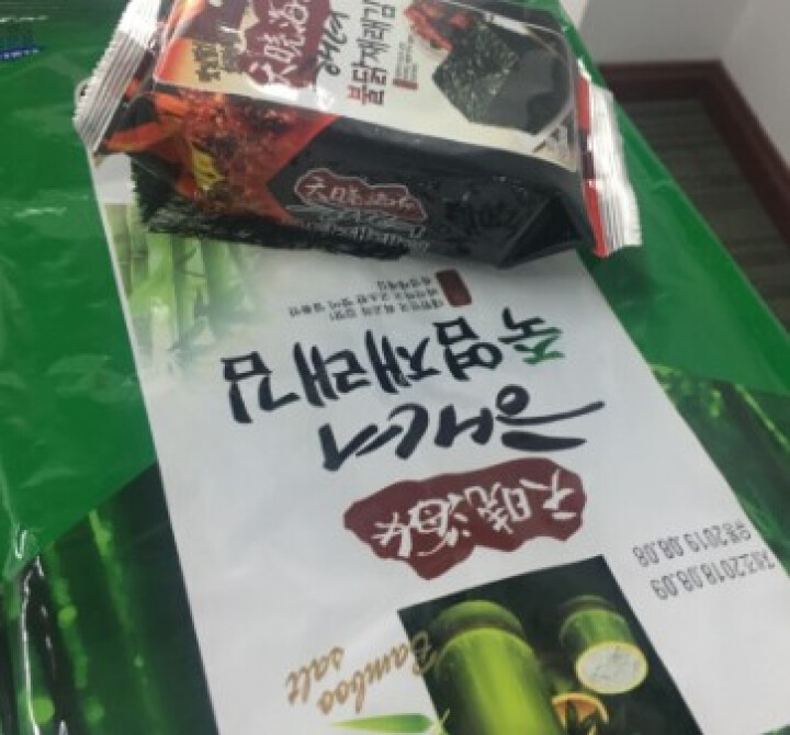 韩国进口 天晓海女海苔紫菜 儿童即食海苔脆片休闲零食大片装25g 竹盐味怎么样，好用吗，口碑，心得，评价，试用报告,第2张