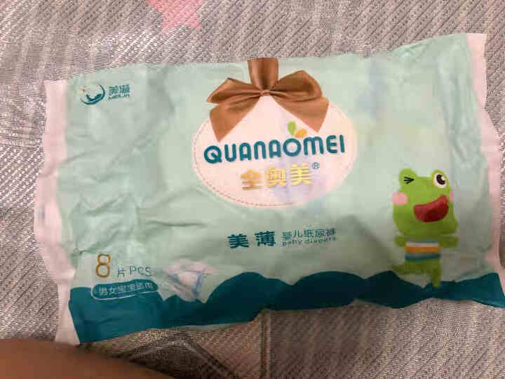 全奥美（Quanaomei）美薄系列婴儿纸尿裤尿不湿尿裤M码52片 XL码体验装/8片怎么样，好用吗，口碑，心得，评价，试用报告,第2张