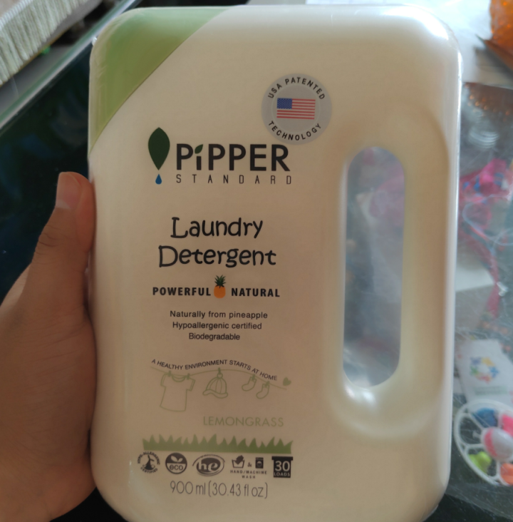 PIPPER 洗衣液柠檬香型 900ml 婴儿洗衣液 植物酵素 柠檬草香型怎么样，好用吗，口碑，心得，评价，试用报告,第3张