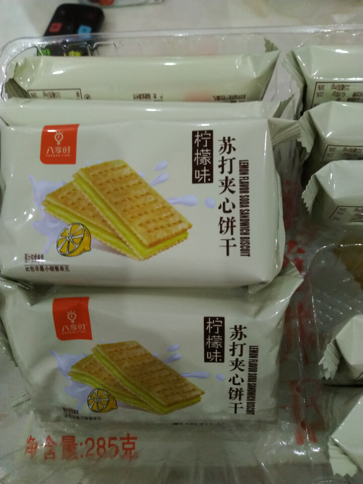 【京东自有品牌】八享时 苏打夹心饼干 柠檬味 320g/袋 蛋糕 休闲零食怎么样，好用吗，口碑，心得，评价，试用报告,第2张