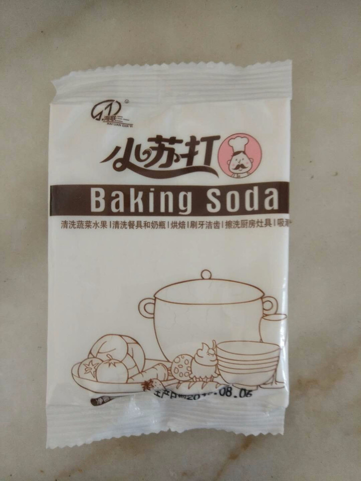 海联三一 多功能食用小苏打粉 烘培食用清洁去油污汗渍去异味去水垢淘米洗小龙虾 50g袋装*1怎么样，好用吗，口碑，心得，评价，试用报告,第6张