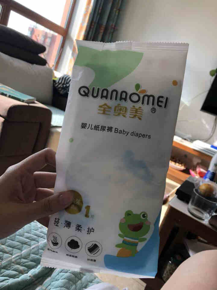 全奥美（Quanaomei）轻薄柔护系列婴儿纸尿裤尿不湿尿裤NB/S/M/L/XL 体验装L 4片（9,第2张