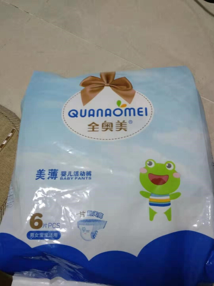 全奥美（Quanaomei）美薄系列婴儿纸尿裤尿不湿拉拉裤活动裤L码 L码体验装/6片怎么样，好用吗，口碑，心得，评价，试用报告,第2张