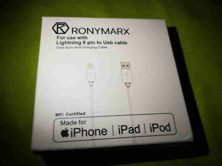 Ronymarx  MFi认证 苹果数据线Xs Max/XR/X/8/7手机快充充电器线USB电源线 白色 2m怎么样，好用吗，口碑，心得，评价，试用报告,第2张