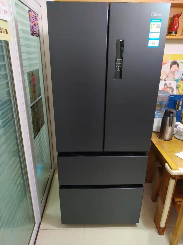 美的(Midea)426升 多门冰箱 PST急速净味除菌 双变频风冷无霜 一级能效 智能WIFI 莫兰迪灰BCD,第2张