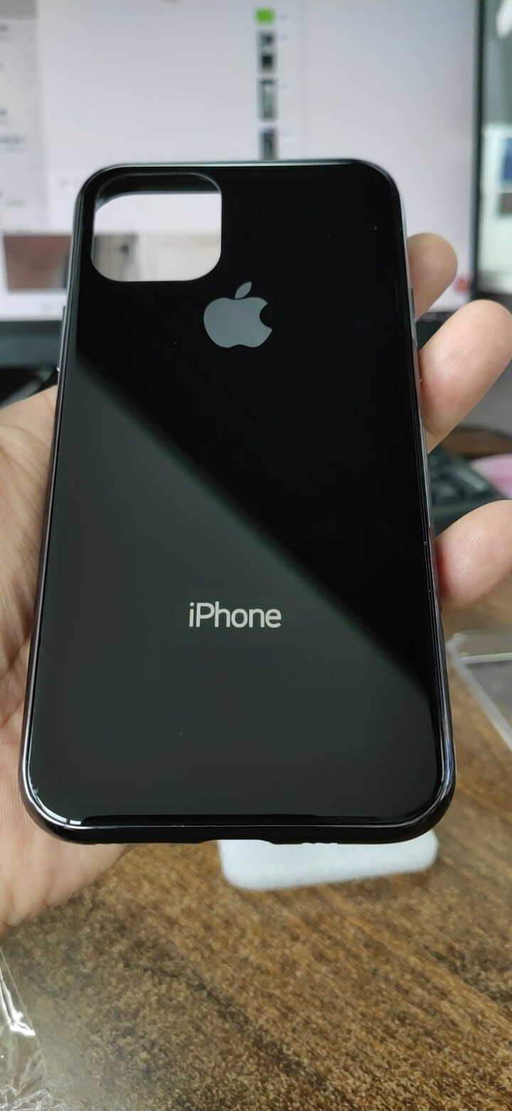 JJMM iphone11proMax手机壳新款电镀软边钢化玻璃苹果11个性网红全包防摔壳套潮款 亮面黑【送全屏钢化膜】 iphone11pro（5.8英寸）怎,第2张