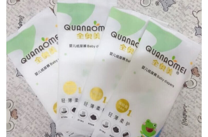 全奥美（Quanaomei）轻薄柔护系列婴儿纸尿裤尿不湿拉拉裤活动裤M/L/XL/XXL 体验装XL 4片（12,第4张