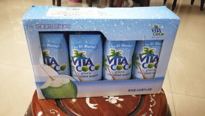 唯他可可（Vita Coco）天然椰子水进口NFC果汁饮料330ml*4瓶怎么样，好用吗，口碑，心得，评价，试用报告,第2张